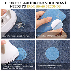 5 feuille de patchs autocollants en denim&nbsp;PATC-TA0001-61B
