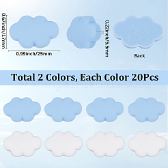 Кабошоны из смолы 40шт 2 цветов&nbsp;CRES-SC0003-05