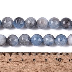 天然石クォーツビーズ連売り  染め  スムーズなラウンド  模造アクアマリン  ライトブルー  10~10.5mm  穴：1.2~1.4mm  約38~40個/連  14.96~15.35インチ（38~39cm）&nbsp;G-N363-10mm-01