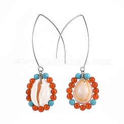 Из нержавеющей стали болтающийся серьги EJEW-JE02965-03