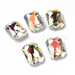 Стеклянные кабошоны со стразами в стиле AB RGLA-J018-E-001LA