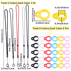 5 шт. двухцветный полиэстеровый ремешок на шею DIY-GF0008-26