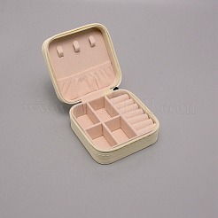 Pu Lederschmuck Aufbewahrungsbox&nbsp;LS-LBOX-WH0001-04C
