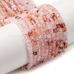 Нити бусин из натурального железистого кварца G-B142-C01-2x2mm