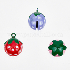 12шт 3 цвета выпечки окрашенные латунные подвески-колокольчики FIND-GF0004-13