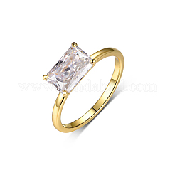 Элегантное длинное серебряное кольцо с цирконом S925 для женщин RW4917-1