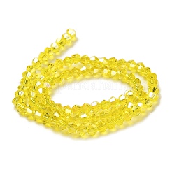 Прозрачные стеклянные бусины гальваническим пряди&nbsp;LS-GLAA-F029-4mm-A21