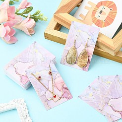 50 шт. прямоугольник горячего тиснения картонная бумага ювелирные изделия дисплей карты CDIS-CJ0001-04