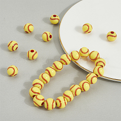 200 шт. непрозрачные акриловые круглые бусины MACR-SP0001-89B