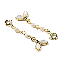 Подвески из натуральной белой ракушки из перламутра SSHEL-R050-02G