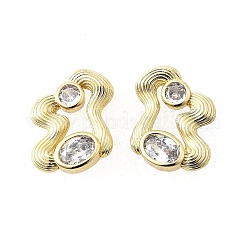 Серьги-гвоздики из циркония EJEW-V011-06G