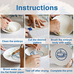 8 лист 8-х видов бумажных керамических наклеек DIY-BC0006-35