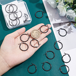 12 пара серег-колец из нержавеющей стали 304 EJEW-UN0001-88