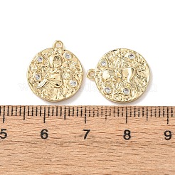 Pendentifs avec zircon cubiques à micro-pavés en laiton&nbsp;KK-A295-09G