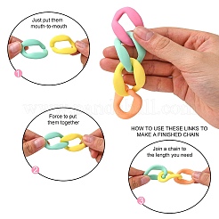 Anelli di collegamento in acrilico stile gommato&nbsp;MACR-T041-03B