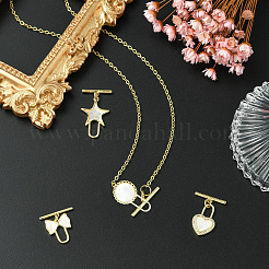 4 шт. 4-х стилевые латунные застежки-тоглы&nbsp;KK-CJ0003-53