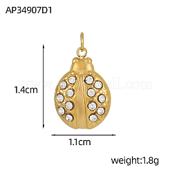 Подвески из нержавеющей стали 304 с микропаве из кубического циркония&nbsp;STAS-OY006-53G