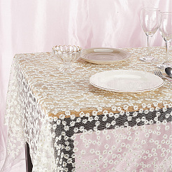 Tissus en polyester à motifs de marguerites&nbsp;DIY-WH20025-033