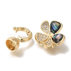 Латунная черная губа ракушка складные застежки KK-K389-137G