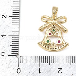 Рождественские латунные подвески с микропаве из фианита KK-K413-02G