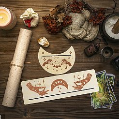 2 support de cartes en bois naturel de style 2 pour tarot&nbsp;DJEW-GF0001-29