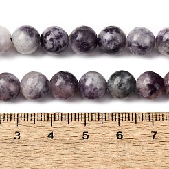 Натуральные лепидолитовые бусины G-G284-A02-8mm