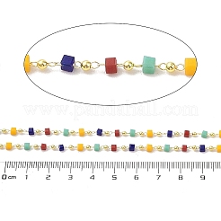 Цепочка из латуни и стекла CHC-A009-04G-03