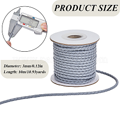1 рулон 10 м круглых плетеных шнуров из коровьей кожи&nbsp;WL-SC0001-03C