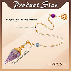 2 пакетик маятников для биолокации из сплава и железа&nbsp;AJEW-MA0001-19A