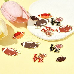 16шт 6 стиля подвески из сплава с эмалью&nbsp;ENAM-FS0002-44