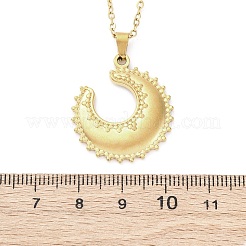 Ожерелья с подвеской в виде полумесяца из нержавеющей стали 304 NJEW-M096-33G