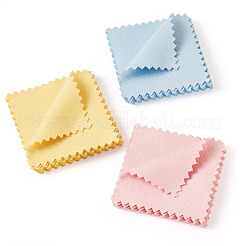 30 шт. двухцветная микрофибровая двухсторонняя бархатная салфетка&nbsp;AJEW-TA0001-85