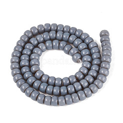 Abalorios opacas de vidrio hebras&nbsp;GLAA-NH0002-B01-C02