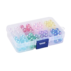 8 цвет экологически чистых прозрачных акриловых бусин&nbsp;MACR-X0020-04-10mm