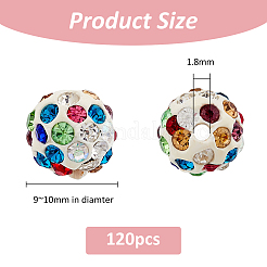 120 шт. бусины из горного хрусталя и глины&nbsp;CLAY-FH0001-27B