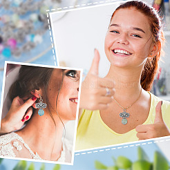 30 шт. подвеска в виде лотоса из двухцветного цинкового сплава с круглыми бусинами из стекла с трещинами&nbsp;FIND-AR0003-71