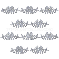 10 pieza de parches de poliéster con flores para planchar o coser&nbsp;DIY-GF0011-76A