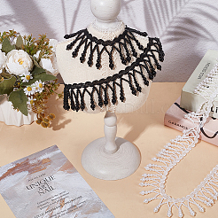 2 ярд двухцветной полиэстеровой бахромы&nbsp;AJEW-AR0004-91