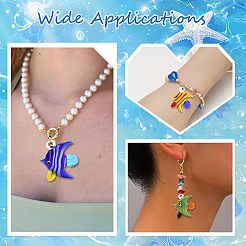 7 pendentif en verre fait main de 7 couleurs&nbsp;GLAA-CJ0002-99