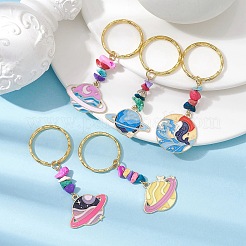 Брелок с подвеской из эмалированного сплава «Планета» KEYC-JKC00598