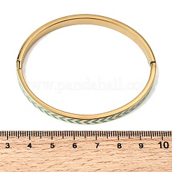 Эмалированные браслеты на шарнирах из нержавеющей стали 304&nbsp;BJEW-D408-35G