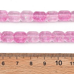 透明ガラスビーズ連売り  ファセットバレル  パールピンク  9x7.5x8mm  穴：1.2mm  約40個/連  14.37''（36.5センチメートル）&nbsp;GL-A001-01A-04