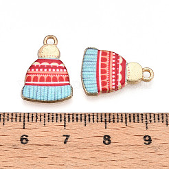 Bedruckte Legierungsanhänger mit Wintermotiv&nbsp;PALLOY-H127-03G-03