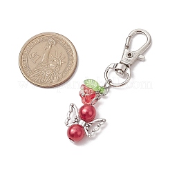 5 pieza de colgante de ángel de perlas acrílicas de 5 colores para decoración&nbsp;HJEW-JM02829