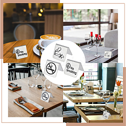 6 stücke 3 arten edelstahl hotel restaurant tisch nichtraucher zelt zeichen&nbsp;AJEW-CP0003-89