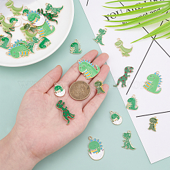 32 шт. 8 стильные подвески из светлого золотого сплава с эмалью ENAM-SC0002-41