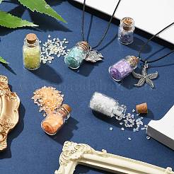 Набор для изготовления серег и ожерелья в форме бутылки желаний своими руками&nbsp;DIY-FS0005-52