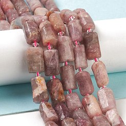 Fili di perle di tormalina fiore di prugna naturale&nbsp;G-M403-B25