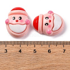 Розовые кабошоны из смолы на рождественскую тематику RESI-R451-01C