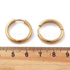 Pendientes de aro de acero inoxidable 201&nbsp;EJEW-P304-15B-G